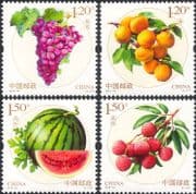 China 2016 Grapes/ Apricots/ Melon/ Lychees/ Fruit/ Plants/ Nature/ Food/ Farming 4v set (n17172b)