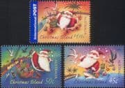Christmas Island 2007 Christmas/ Greetings/ Santa Claus/ Boat/ Presents 3v set (n44918)