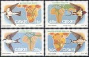 Ciskei 1984 Swallow / Martin / Migratory Birds / Nature / Wildlife / Maps 4v set (b1346)