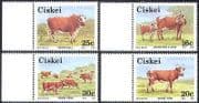 Ciskei 1987 Cattle / Cows / Farming / Animals / Nature 4v set (n26492)