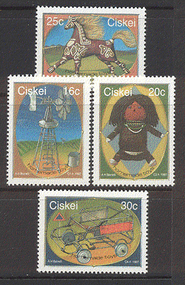 Ciskei 1987 Toys / Horses 4v set ref:b10063