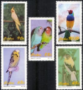 Ciskei 1993 Canary/ Budgerigar/ Cockatiel/ Cage Birds/ Nature/ Pets 5v set (b2755)