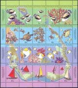 Cocos (Keeling) 1994 Turtles/ Fish/ Coral Reef/ Boats/ Marine/ Nature/ Wildlife/ Transport 20v sht (b5601)