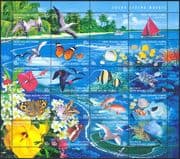 Cocos (Keeling) 1999 Turtles/ Butterfly/ Butterflies/ Birds/ Fish/ Coral Reef/ Flowers/ Marine/ Nature/ Wildlife 20v sht (b5107)