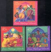 Cocos (Keeling) Is 1996 Hari Raya Festival/ Drums/ Family/ Cooking/ Music 3v set (n18162)