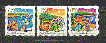 Cocos (Keeling) Is 1997 Animated Dance / Boats set n18165