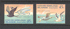 Cocos (Keeling) Is. Birds / Gulls / Nature 2v set (n18133)