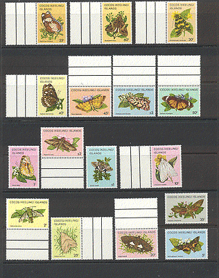 Cocos (Keeling) Islands 1982 Butterflies 16v set s5285