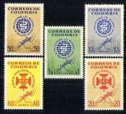 Colombia 1962 Malaria / Health / Medical / Insects 5v n27403