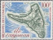Comoros / Comores 1972 Anjouan Island/ Maps/ Charts/ Landscapes/ Airmail 1v (n22585a)