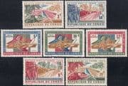 Congo 1963 Economic Aid/ Tractors/Construction/ Bridge/ Road/ Plans 7v set (n36597b)