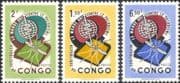 Congo 1963 Malaria/ Medical/ Health/ Welfare/ Mosquito/ Insects 3v set (n32744a)