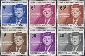Congo 1964  President John F Kennedy/ JFK/ Politics/ Politicians/ People 6v set  (s1684f)