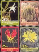 Congo 2001 - Orchids/ Cactus/ Lily/ Flowers/ Plants/ Succulents/ Nature 4v set (b4222d)