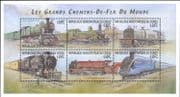 Congo 2001 Trains/ Steam Engines/ Locomotives/ Railway/Rail Transport 6v sht (s4540t)