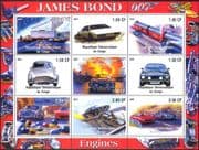 Congo James Bond/ Cars/ Aston Martin/ Trains/ steam/ Railway/ Motoring/ Transport sht (cs) (n13770)