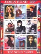 Congo James Bond/ Secret World/ Cinema/ Films/ Airship/ Boat/ Transport/ imperforate sht (cs) (s5505a)