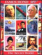 Congo James Bond/ Secret World/ Cinema/ Films/ Planes/ Transport/ Aircraft/ Movies imperforate sht (cs) b5486a