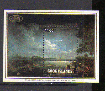 Cook Islands 1986 Halley's Comet / Space m / s ref:n12963