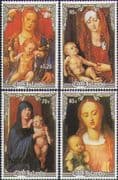 Cook Islands 1988 Christmas/ Durer/ Madonna/ Nativity/ Art/ Painting 4v set (s513k)