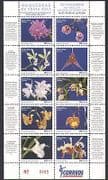 Costa Rica 2007 Orchids / Flowers / Plants / Nature / Conservation 10v m / s (n34312)