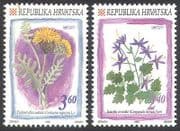 Croatia 1996 Corn-flower / Bluebell / Flowers / Plants / Nature 2v set (n40779)