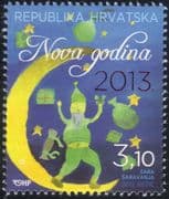 Croatia 2012 New Year Greetings/ Santa Claus/ Children's Art/ Animation 1v (n44796)