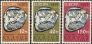 Cyprus 1974 Europa/Stater of Marion/Silver Coin/ Art/ Carving 3v set (ex1075)