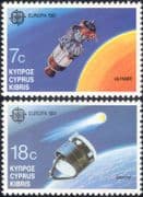 Cyprus 1991 Europa/ Space/ Halley's Comet/ Giotto/ Satellite/ Astronomy 2v set (n30178)