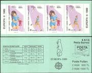 Cyprus (Turkish) 1989 Europa/ Children's Games/ Toys/ Dolls/ Kites/ Doll/ Kite 4v bklt (b340d)