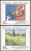 Czech Republic 1993 Joan Miro/ Vincent van Gogh/ Artists/ Art/ Painters/ Paintings/ People 2v set (n39413g)