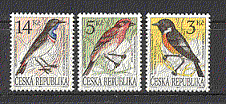 Czech Republic 1994 Finch / Stonechat / Birds / Nature / Animation 3v set (b8974)