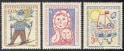 Czechoslovakia 1958 UNESCO/ Children/ Sailing/ Skiing/ Dove/ Sports/ Birds 3v set (n40936)