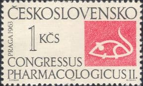 Czechoslovakia 1963  Pharmacological Congress/ Medical/ Health/ Mouse  1v  (n26443)