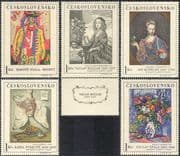Czechoslovakia 1966 Art/ Artists/ Paintings/ People/ Flowers/ Birds/ History/ Heritage 5v set (n43935)