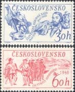 Czechoslovakia 1968 Horses/ Politics/ Revolution/ Partisans 2v set (n29295)