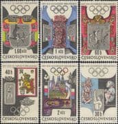 Czechoslovakia 1968 Olympics/ Football/ Soccer/ Volleyball/ Sports 6v set (n46508)