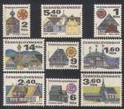 Czechoslovakia 1971 Buildings / Architecture / Houses / Church / Animation 9v set n35610