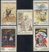 Czechoslovakia 1972 Horses/ Art/ Animals/ Paintings/ Artists 5v set (n46511a)