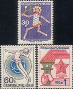 Czechoslovakia 1973 Lawn Tennis/ Ice Skating/ Games/ Sports/ Spartakiad 3v set (n46599)