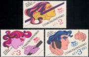 Czechoslovakia 1976 Olympic Games/ Olympics/ Sports/ Athletics/ Shot 3v set (n46244)