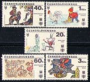 Czechoslovakia 1979 Insects / Frog / Horse / Wolf / Children's Books 5v set (n29103)