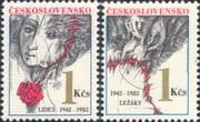 Czechoslovakia 1982 Lidice/ Lezaky/ War/ Military/ Barbed Wire/ Hands 2v set (n46885)