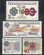 Czechoslovakia 1983 Communications/ITU/UPU/Plane/Van/Tansport/TV 4v set n38267