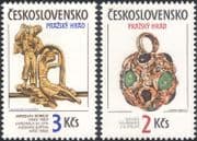 Czechoslovakia 1986 Prague Castle Art/ Pendant/ Statue/ Jewellery/ Nusician/ Music 2v set (n39413e)