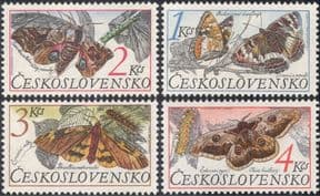 Czechoslovakia 1987 Butterflies/ Moths/ Insects/ Nature/ Conservation 4v set (s2243)