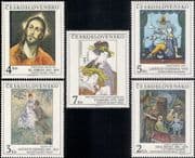 Czechoslovakia 1991 Art/ Paintings/ Artists/ Abstract/ Old Masters/ Contemporary/ Impressionist/ StampEx 5v set (n39413h)