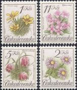 Czechoslovakia 1991 Lily/ Aster/ Fritillary/ Flowers/ Plants/ Nature 4v set (b4525d)