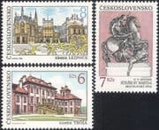Czechoslovakia 1992 Castles/ Statue/ Buildings/ Architecture/ Heritage 3v set (n39413c)