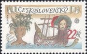 Czechoslovakia 1992 Columbus/ Ships/ Boats/ Sailing/ Explorers/ People 1v (b6225e)